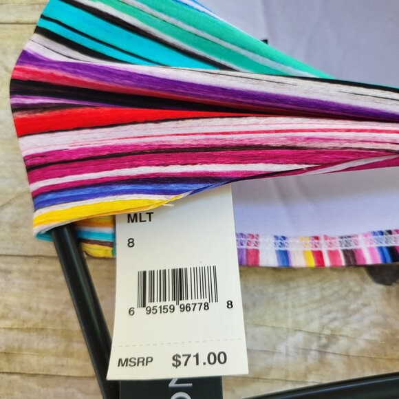 NWT La Blanca Striped Bikini Size 8 - Multicolor Striped Bikini - Picture 8 of 15